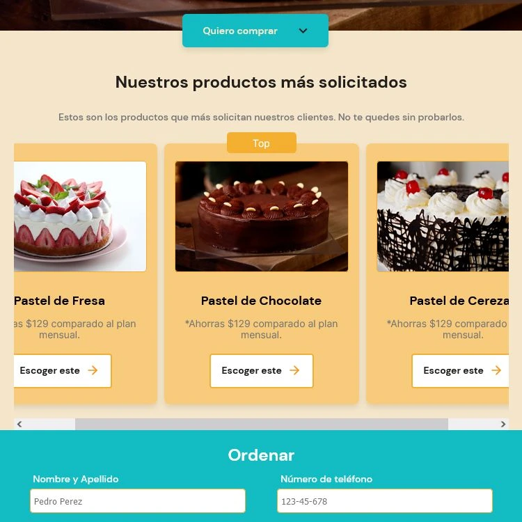 screenshot of the E-commerce web